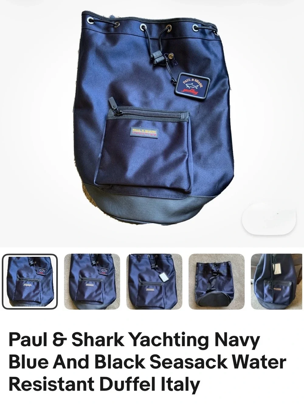 Paul & Shark Navy Drawstring Men’s yachting duffle bag